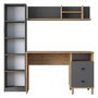 Hanah Home HA115 - 2643 Mesa de estudio Nogal y Antracita